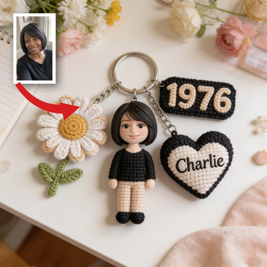 Cadeau de porte-clés personnalisé pour le 50e anniversaire Femme Noire d'âge moyen