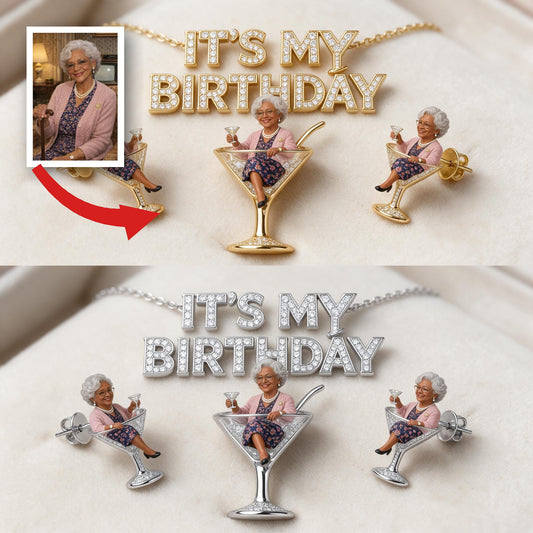 Collier Pendentif Personnalisé pour le 70e Anniversaire Femme Noire Âgée