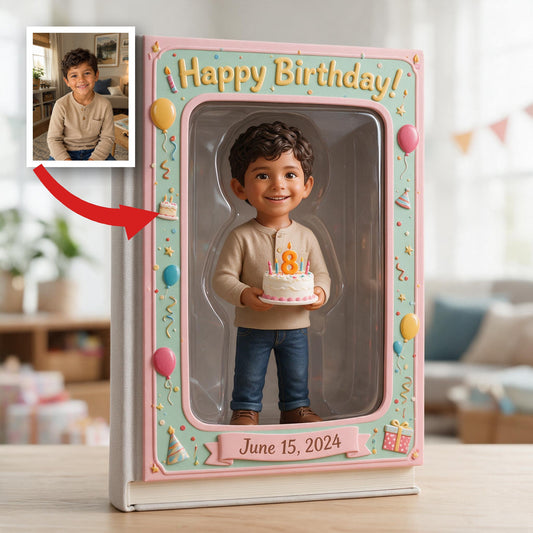 Journal en cuir personnalisé pour le 8ème anniversaire d'un petit garçon latino