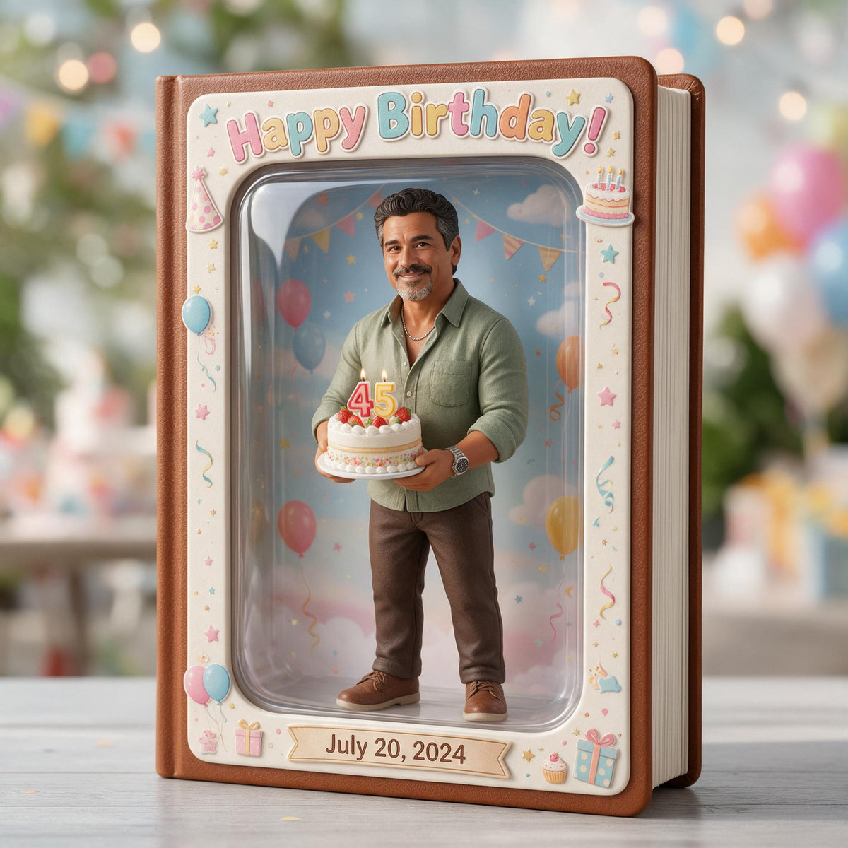 Cadeau de Journal en Cuir Personnalisé pour un Homme Latino de 45 Ans