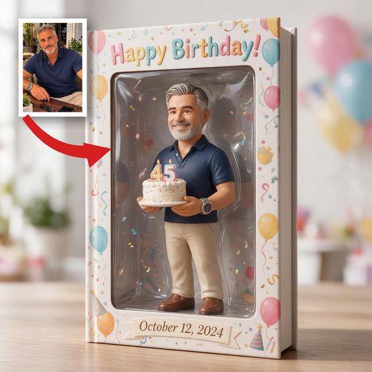 Cadeau de Journal en Cuir Personnalisé pour le 45ème Anniversaire d'un Homme d'Âge Moyen
