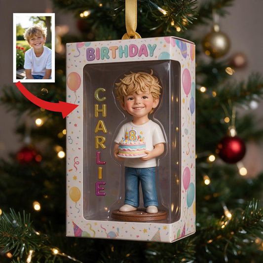 Personalisierte Geburtstagsornament für Jungen - Geschenk für Sohn, Enkel, Neffen