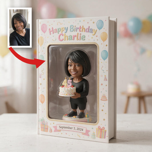 Journal en cuir personnalisé pour le 45e anniversaire d'une femme noire d'âge moyen, cadeau pour maman, épouse, grand-mère
