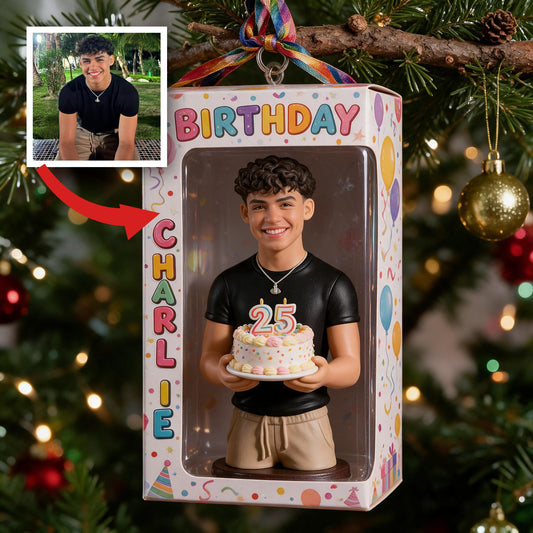 Personalisierte 25. Geburtstagsornament für Latino-Mann, Geschenk für Ehemann Freund Sohn