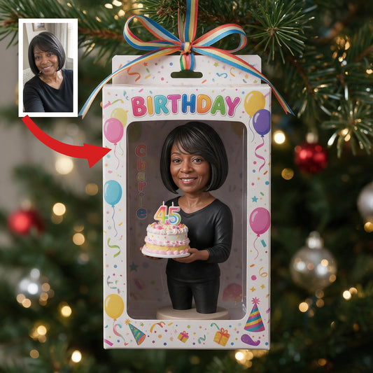 Personalisierte 45. Geburtstags-Erinnerungsornament für schwarze Frauen