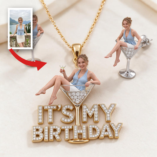 Collier Pendentif Femme Anniversaire Personnalisé 21 Ans & Boucles d'Oreilles