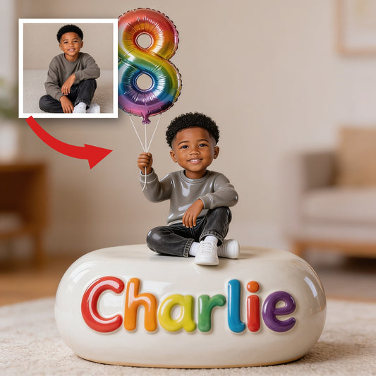 Plaque Acrylique Personnalisée Anniversaire Garçon Noir Cadeau Fils Petit-fils