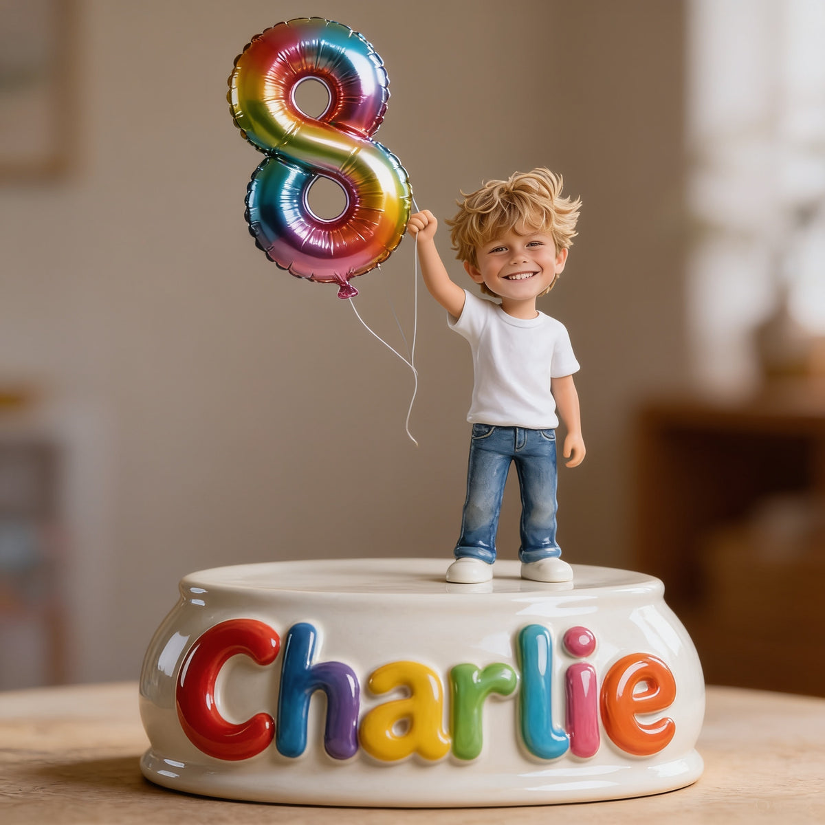 Personalized Birthday Little Boy Custom Shaped Acrylic Plaque Kids Gift
