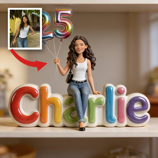 Plaque Acrylique Personnalisée pour le 25ème Anniversaire Femme Latina