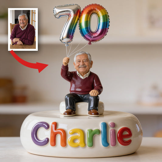Plaque Acrylique Personnalisée pour le 70ème Anniversaire d'un Homme Latino