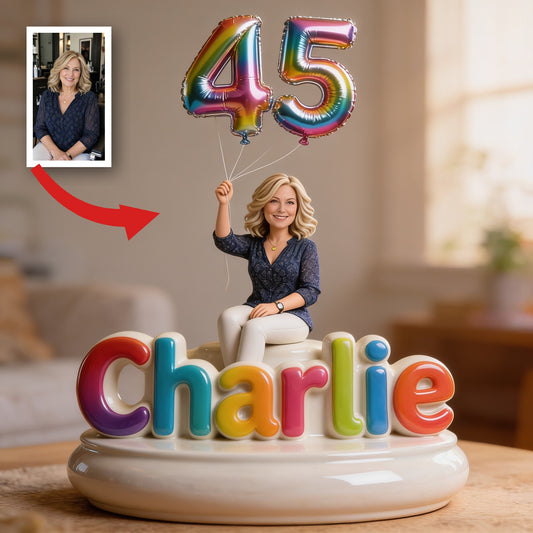 Plaque Acrylique Personnalisée pour le 45ème Anniversaire Femme d'Âge Moyen