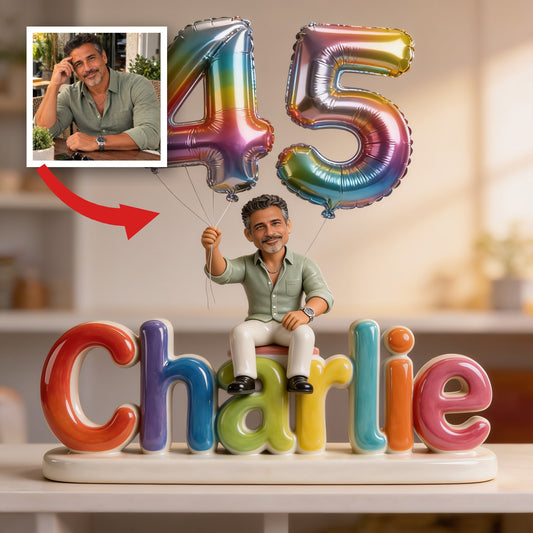 Plaque Acrylique Personnalisée pour l'Anniversaire des 45 Ans d'un Homme Latino