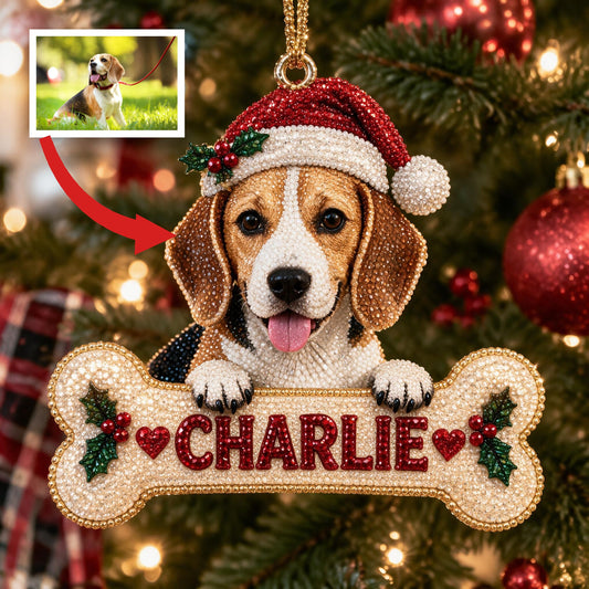 Kit d'Ornement de Peinture Diamant Personnalisé Tricolore Beagle