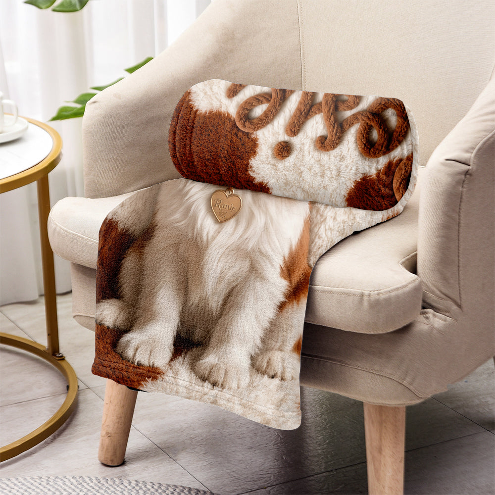 Personalized Fawn Black Mask Pug Puppy Pet Blanket Dog Owner Gift