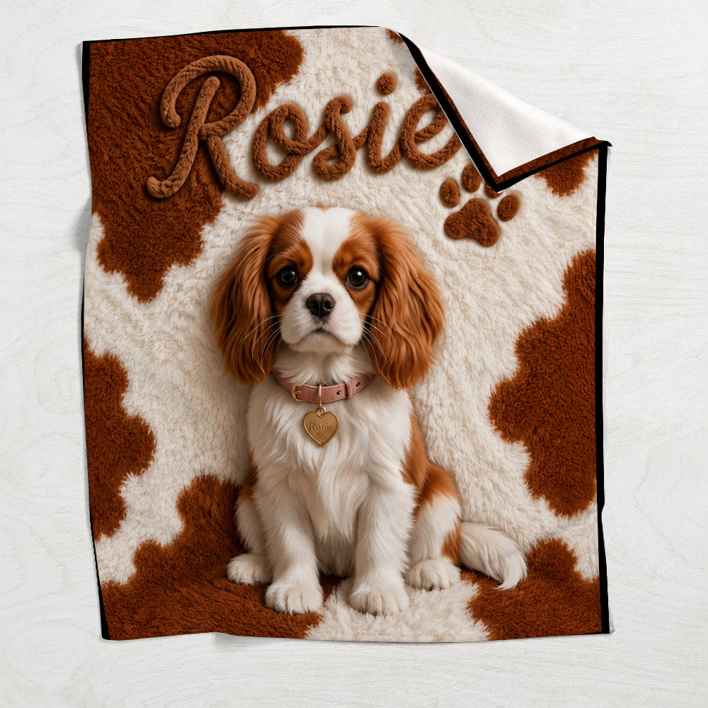 Personalized Black and White French Bulldog Pet Blanket Dog Lover Gift