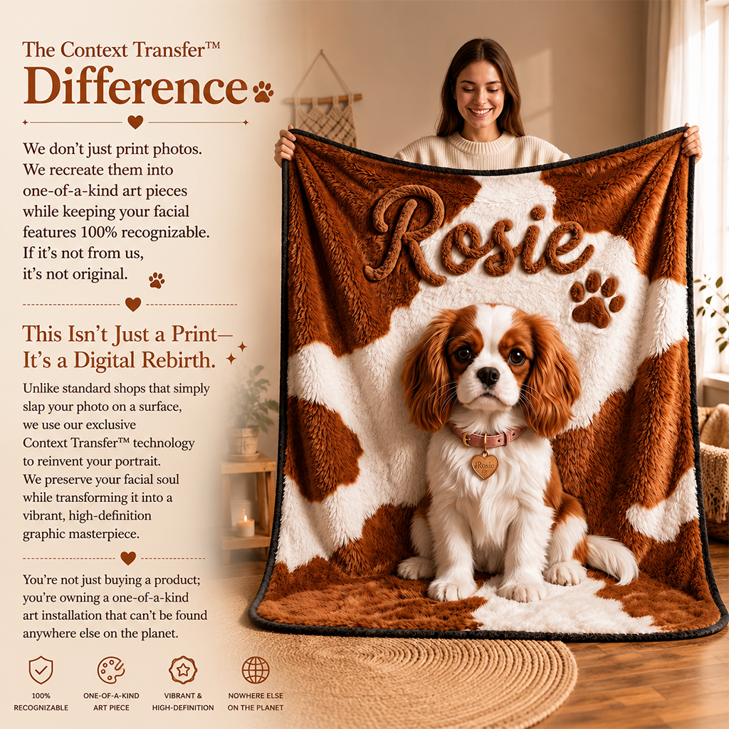 Personalized Fawn White Chihuahua Puppy Pet Blanket Dog Lover Gift