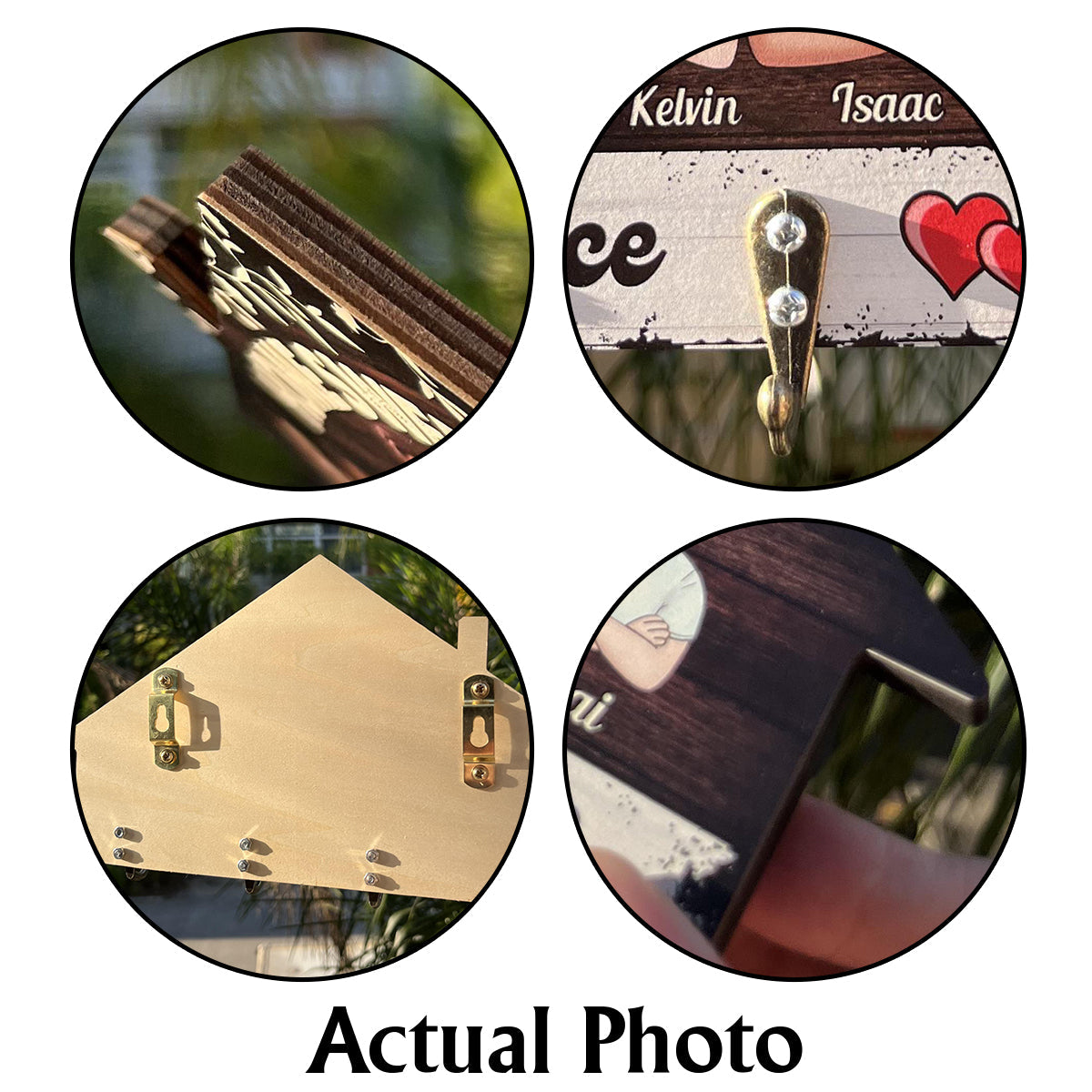 Personalized Fluffy Golden Tan Pomeranian Wooden Key Rack Dog Lover Gift