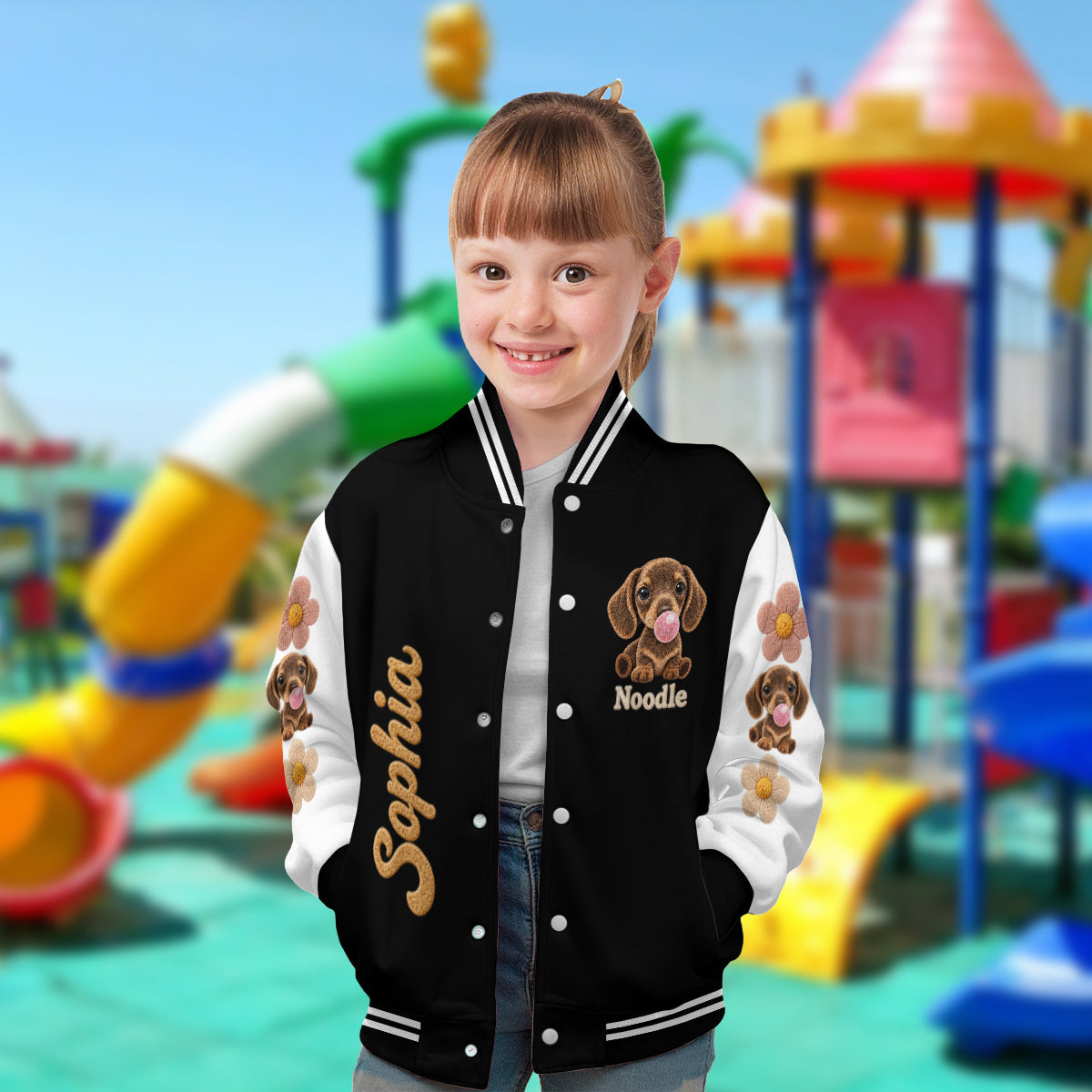 Personalized Fluffy Shih Tzu Varsity Jacket Dog Lover Gift