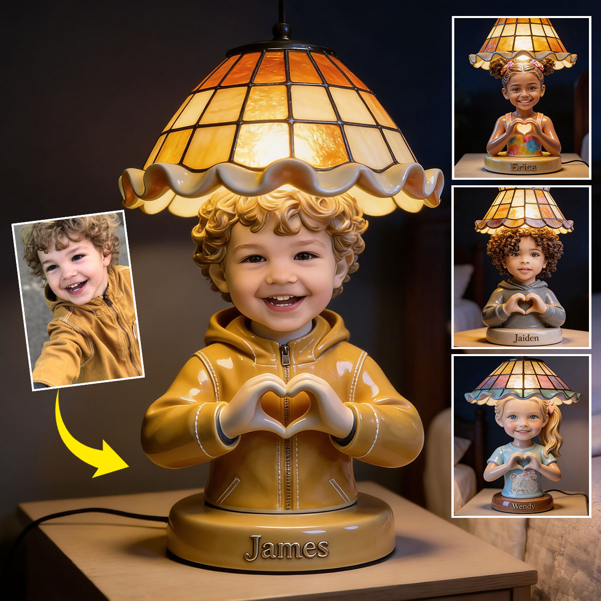 Personalisierte Latina Mädchen Acryl LED Nachtlicht Geschenk für Tochter Enkelin Nichte