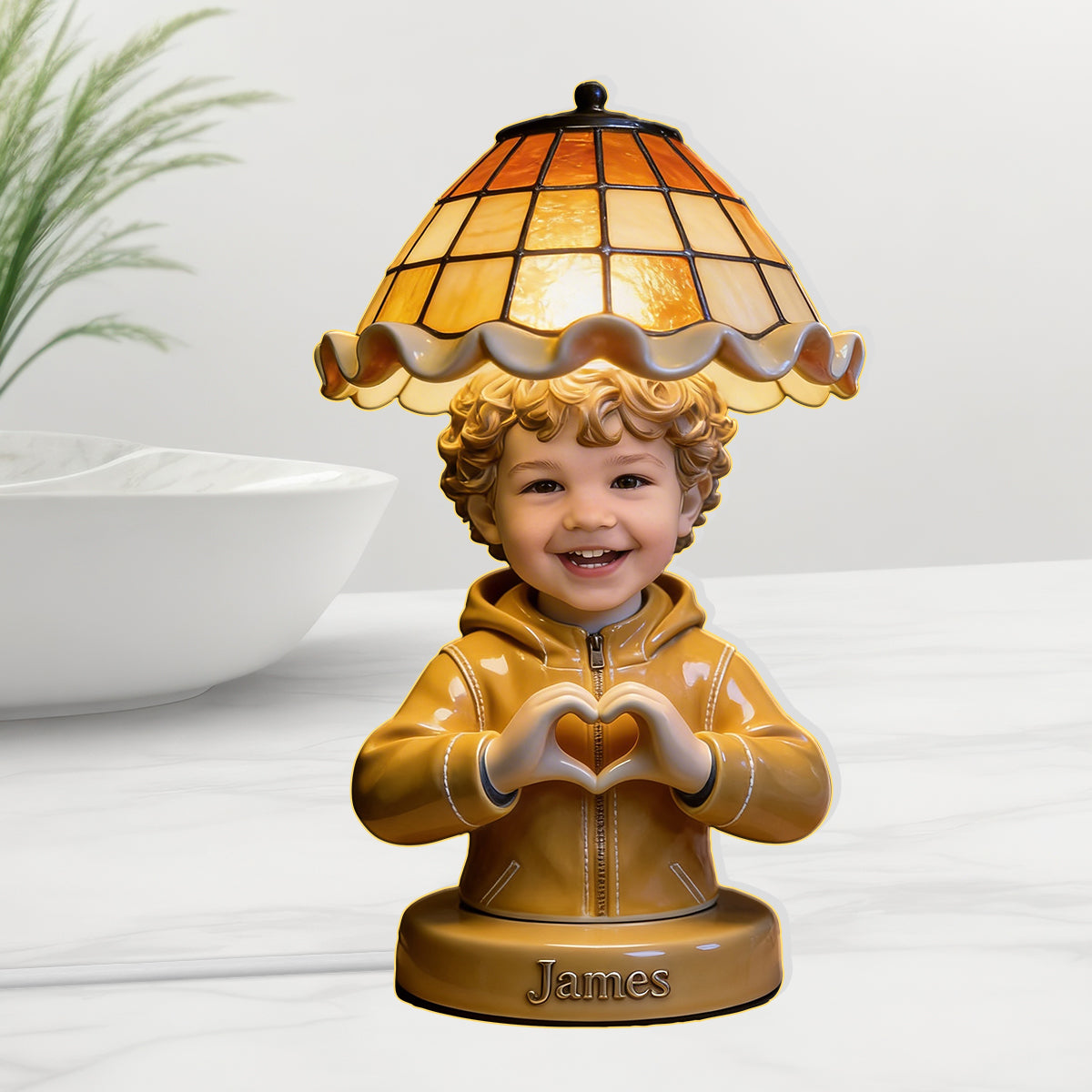 Personalized Little Boy Acrylic LED Night Light Custom Bedroom Gift for Son Grandson