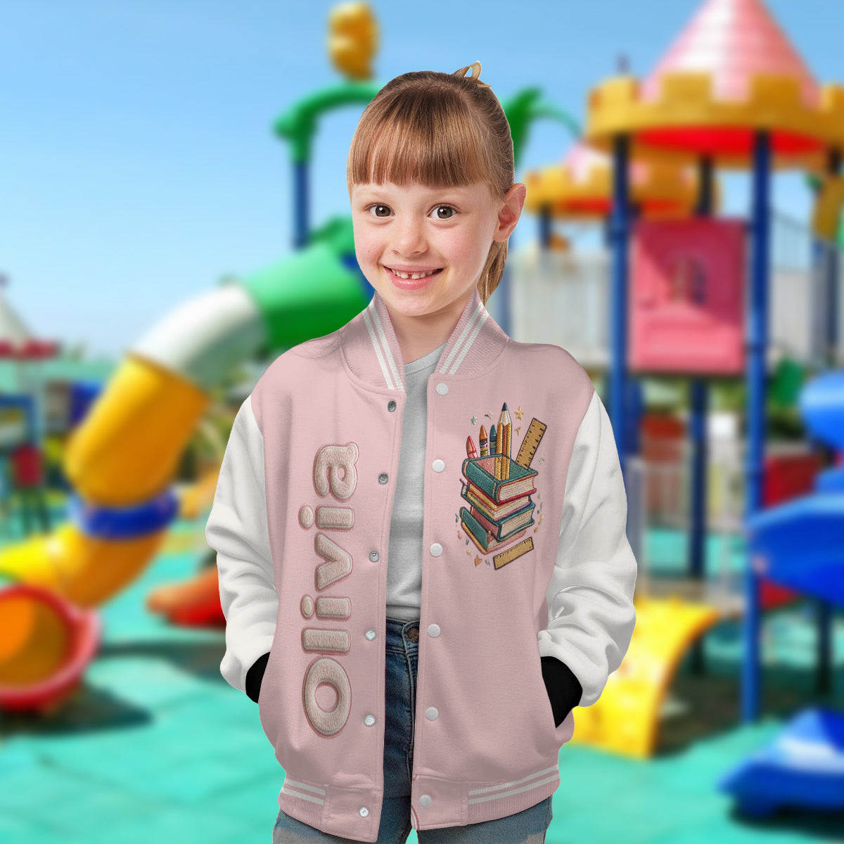 Personalized Little Boy Custom Kids Varsity Jacket, Gift for Son Grandson Nephew