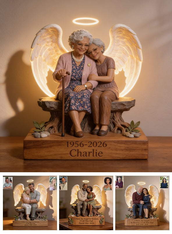 Personalized Memorial Older Black Woman Acrylic LED Night Light 1956-2026 Keepsake