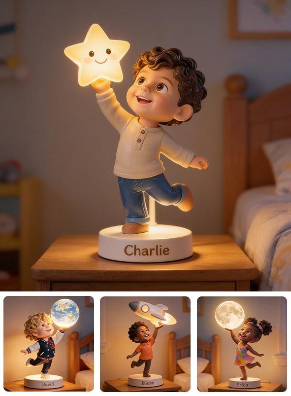 Personalized Latino Little Boy Acrylic LED Night Light Gift For Son Grandson Nephew
