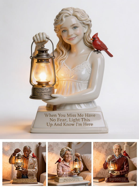 Personalized Little Girl Memorial Acrylic LED Night Light Remembrance Gift