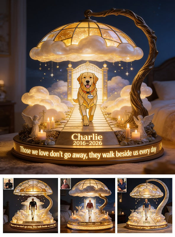 Personalized Golden Retriever Memorial Acrylic LED Night Light Pet Remembrance Gift