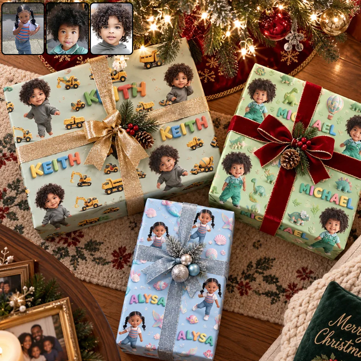 Personalized 70th Birthday Older Black Woman Wrapping Paper Grandma Gift