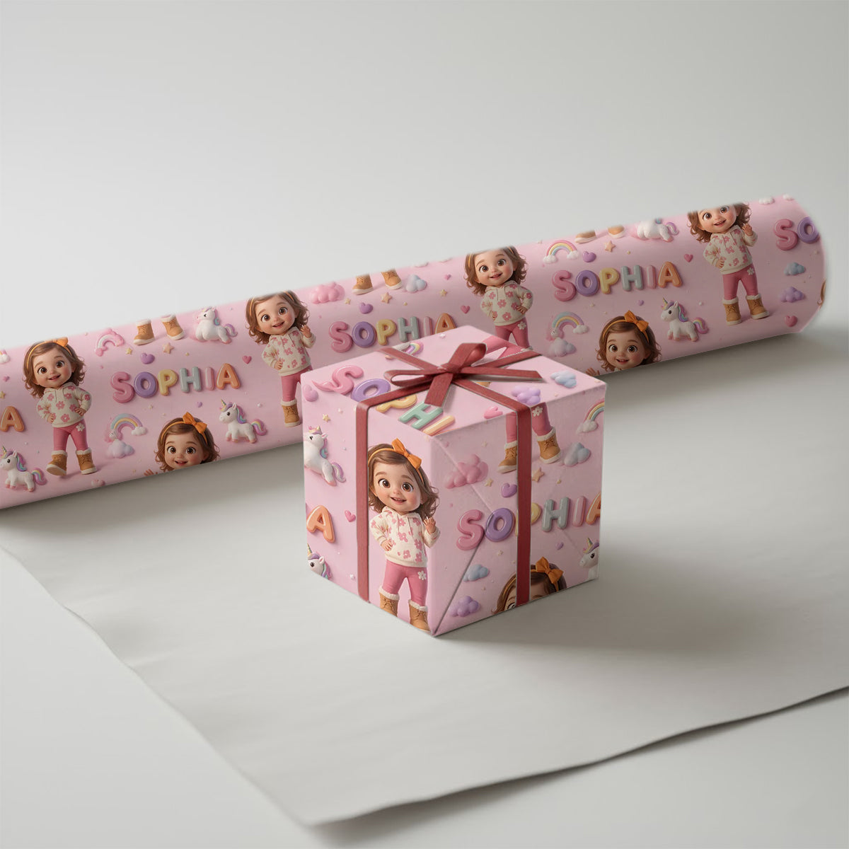 Personalized 70th Birthday Older Latina Woman Wrapping Paper