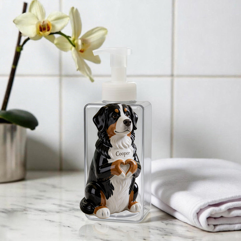 Personalized Fluffy Shih Tzu Soap Dispenser Bathroom Home Decor Gift