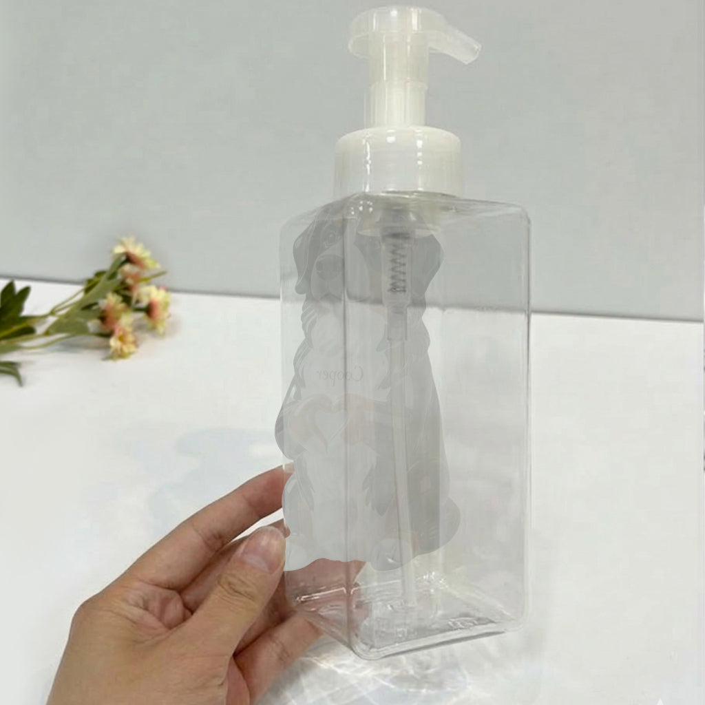 Personalized Black and Tan Dachshund Puppy Soap Dispenser Bathroom Gift