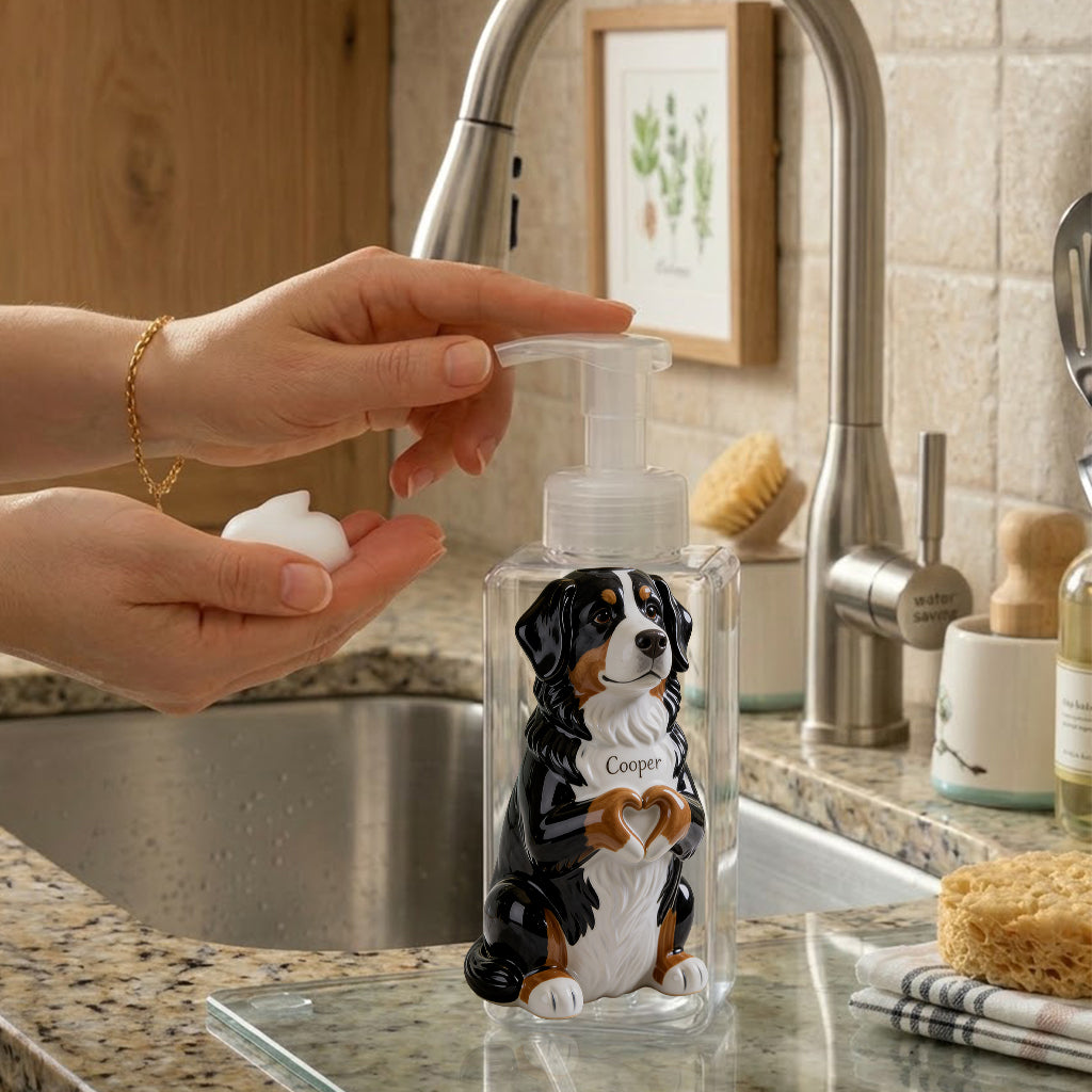 Personalized Adult Tricolor Beagle Soap Dispenser Dog Lover Bathroom Gift