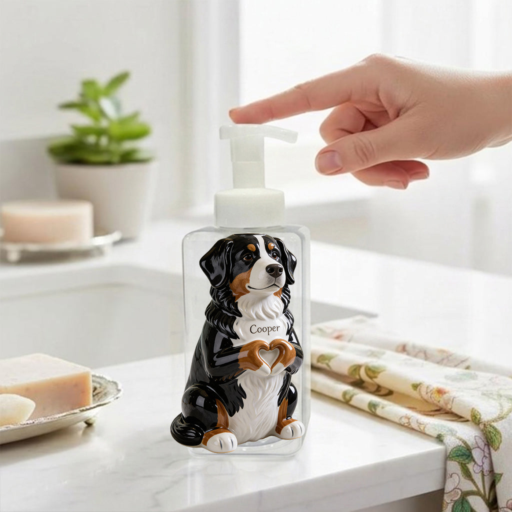 Personalized Curly Fur Adult Poodle Soap Dispenser Pet Bathroom Gift