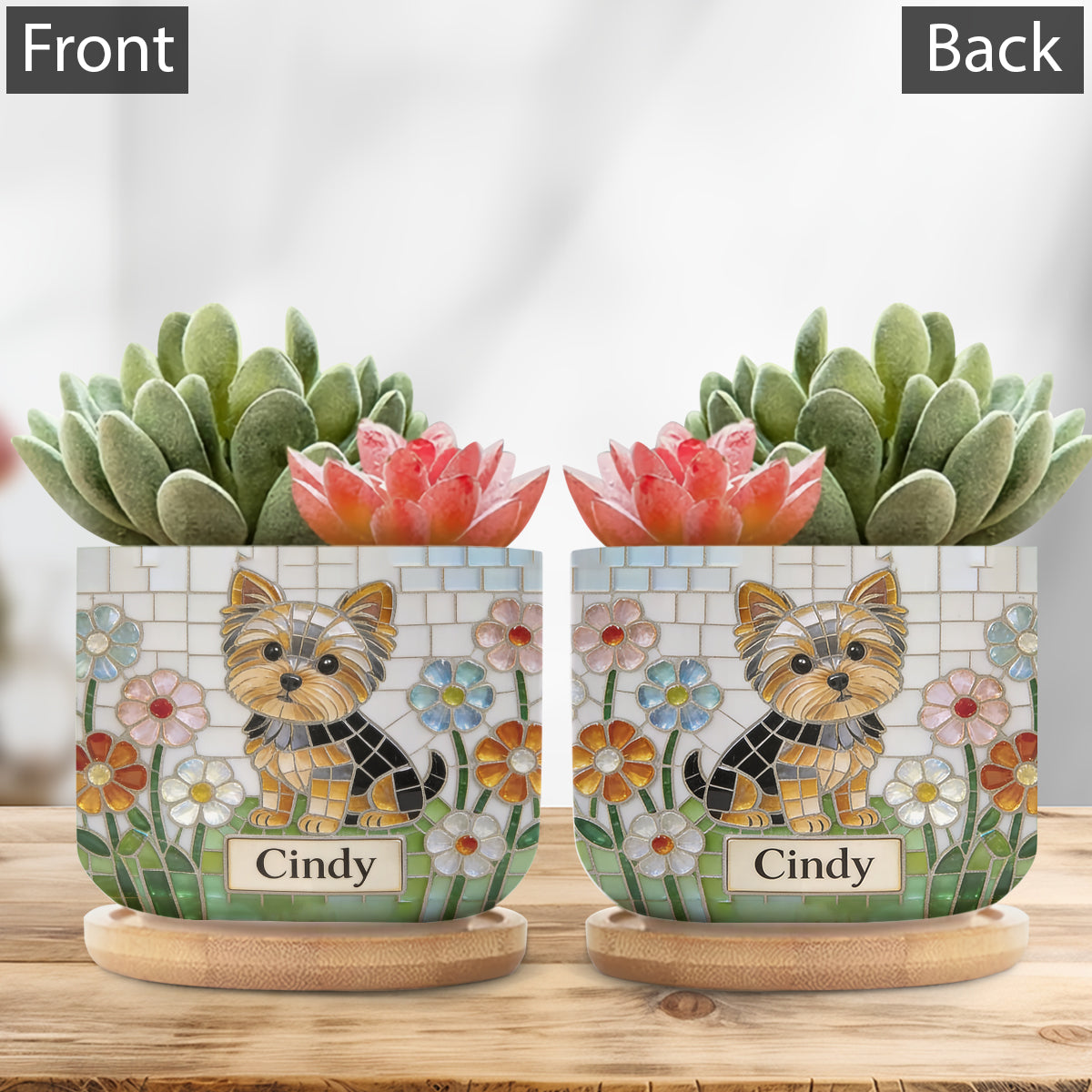 Personalized Fluffy Shih Tzu Ceramic Plant Pot Succulent Planter Home Decor