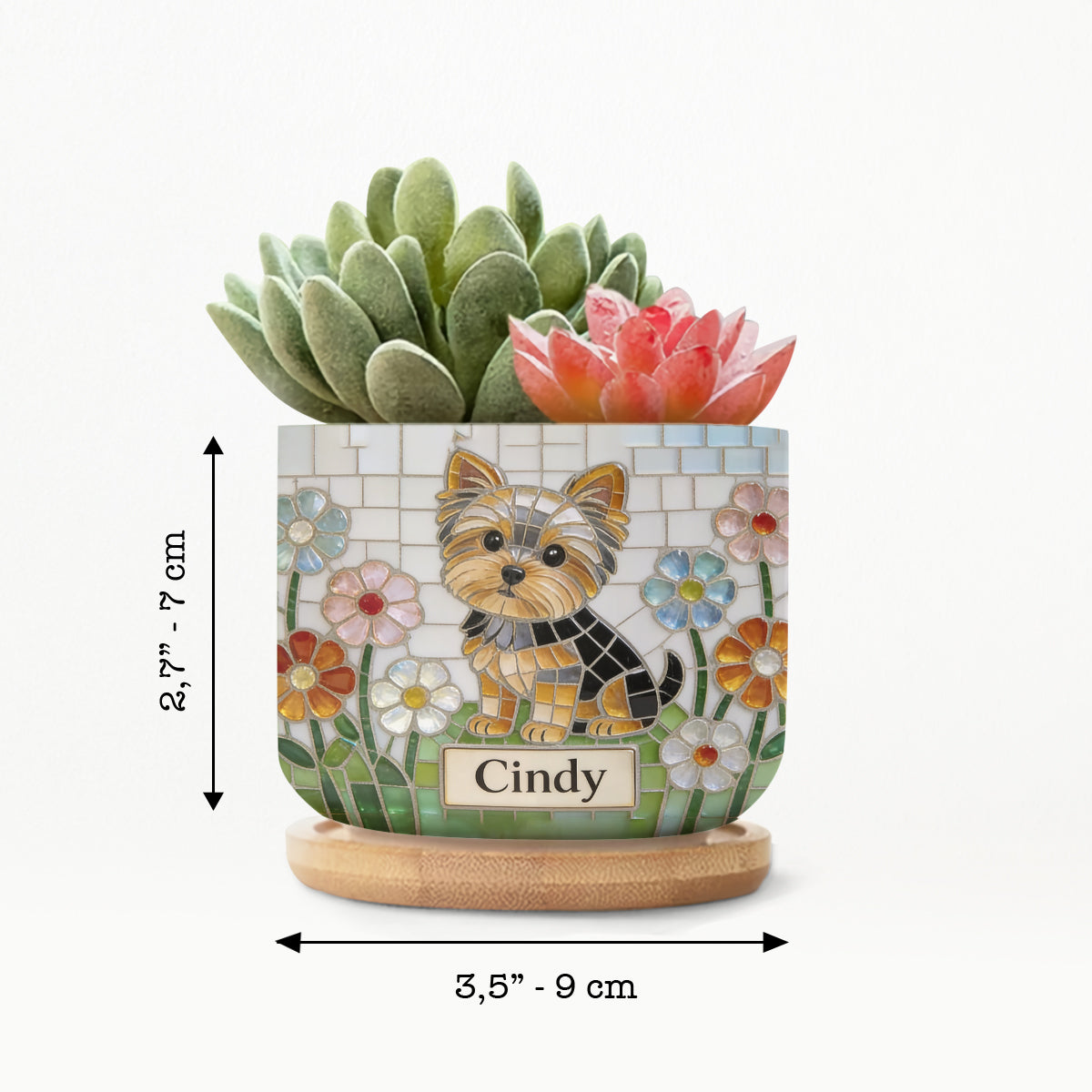 Personalized Curly Fur Poodle Ceramic Plant Pot Home Decor Gift
