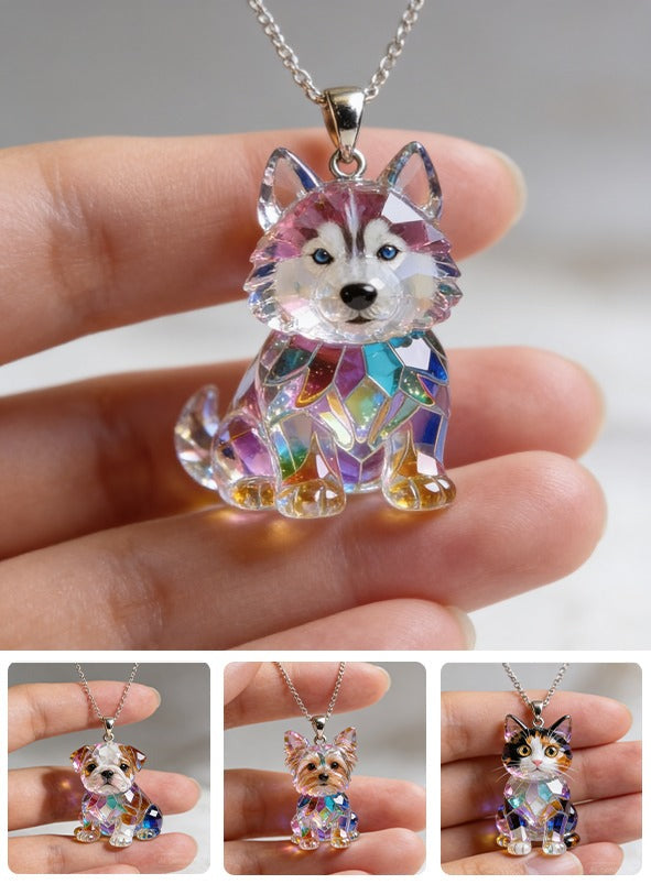 Custom Photo 2016-2026 Siberian Husky Acrylic Pendant Necklace Dog Lover Gift