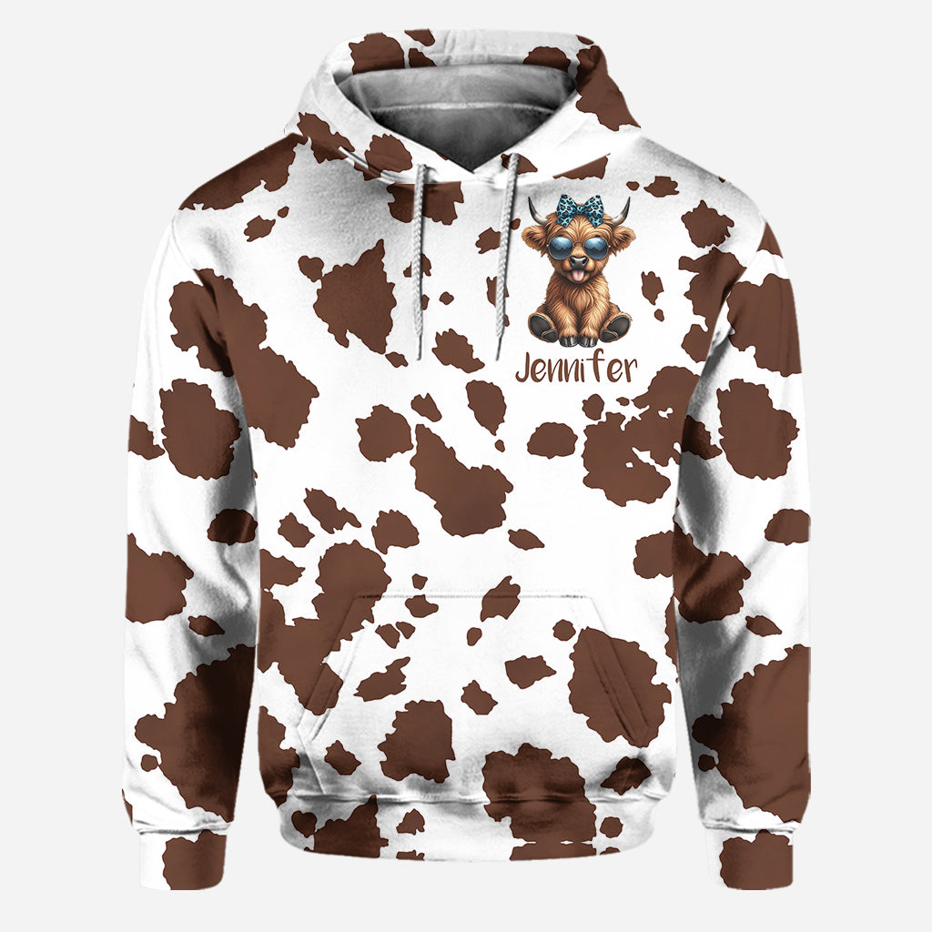 Rock Paper Scissors - Personalized Highland Cow Hoodie and Leggings