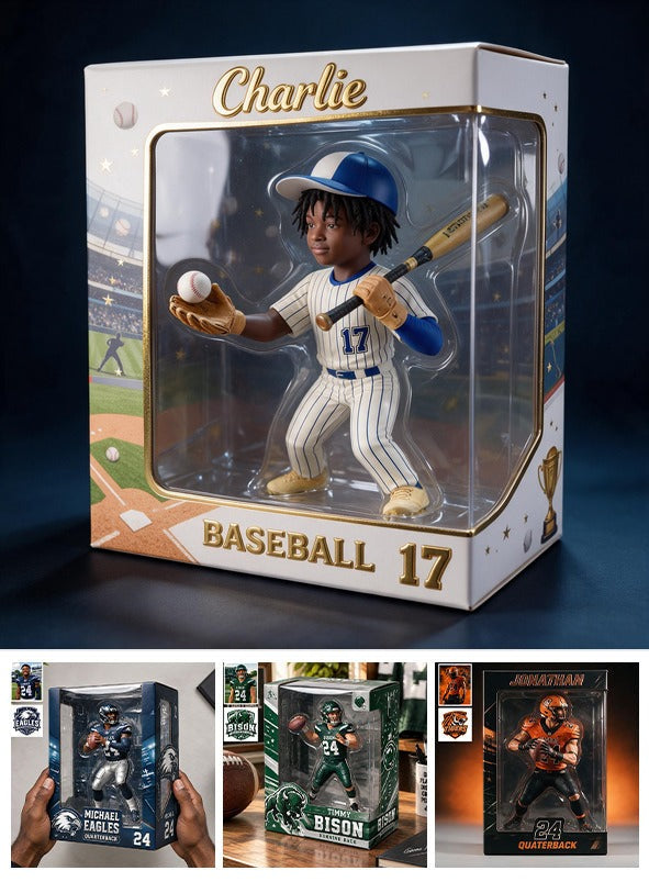 Personalized Black Youth Baseball Player Acrylic Display Case Sports Keepsake