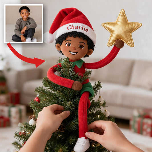 Personalisierte Weihnachts-Puppe für kleine Jungen - Geschenk für die Familie