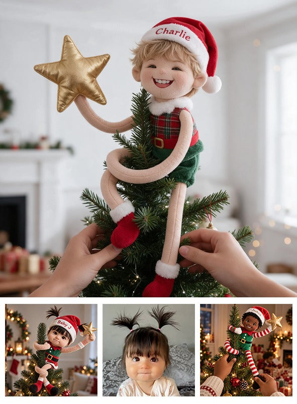 Personalized Christmas Little Boy Posable Plush Doll Gift for Family