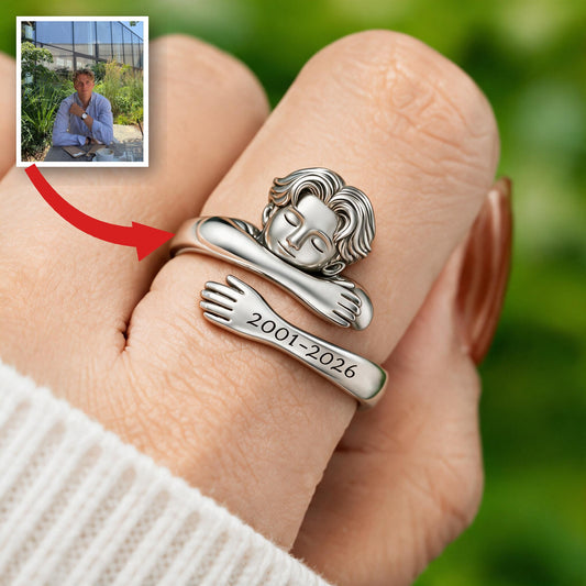 Bague Ajustable en Mémoire d'Homme Personnalisée