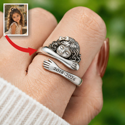 Bague Ajustable Commémorative Personnalisée pour Petite Fille Latina