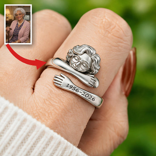 Bague Ajustable en Mémoire de Grand-Mère Personnalisée