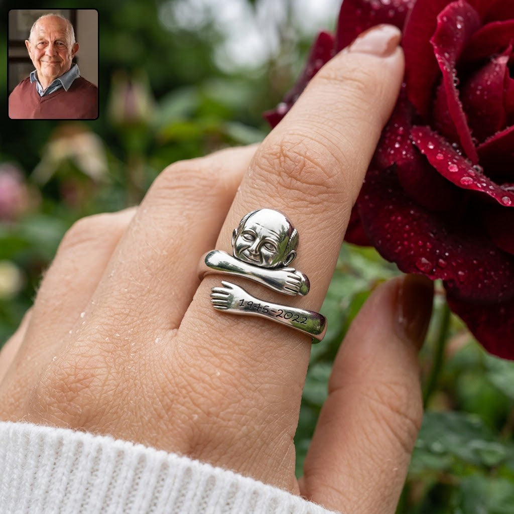 Personalized Little Boy Memorial Adjustable Hug Ring