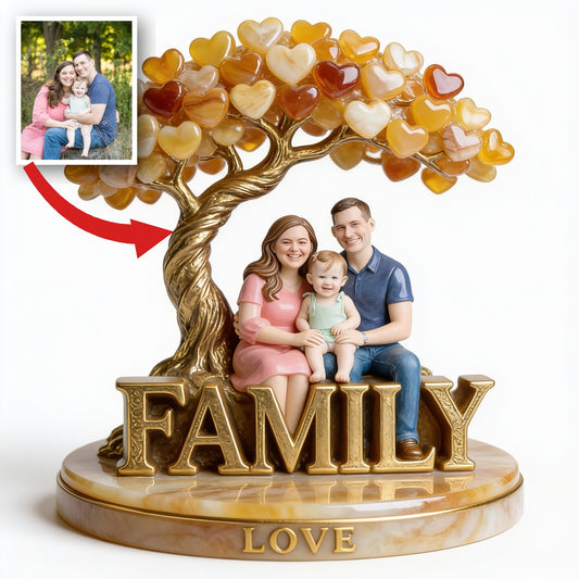 Plaque Acrylique Personnalisée pour Famille de Trois