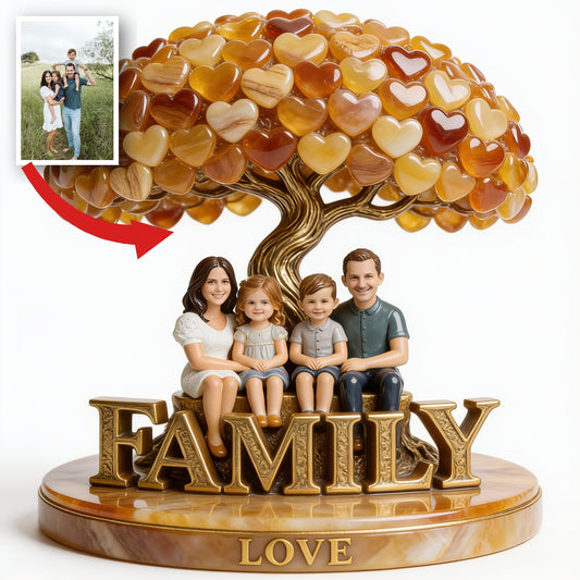 Plaque Acrylique Personnalisée Famille de Quatre - Décor Souvenir