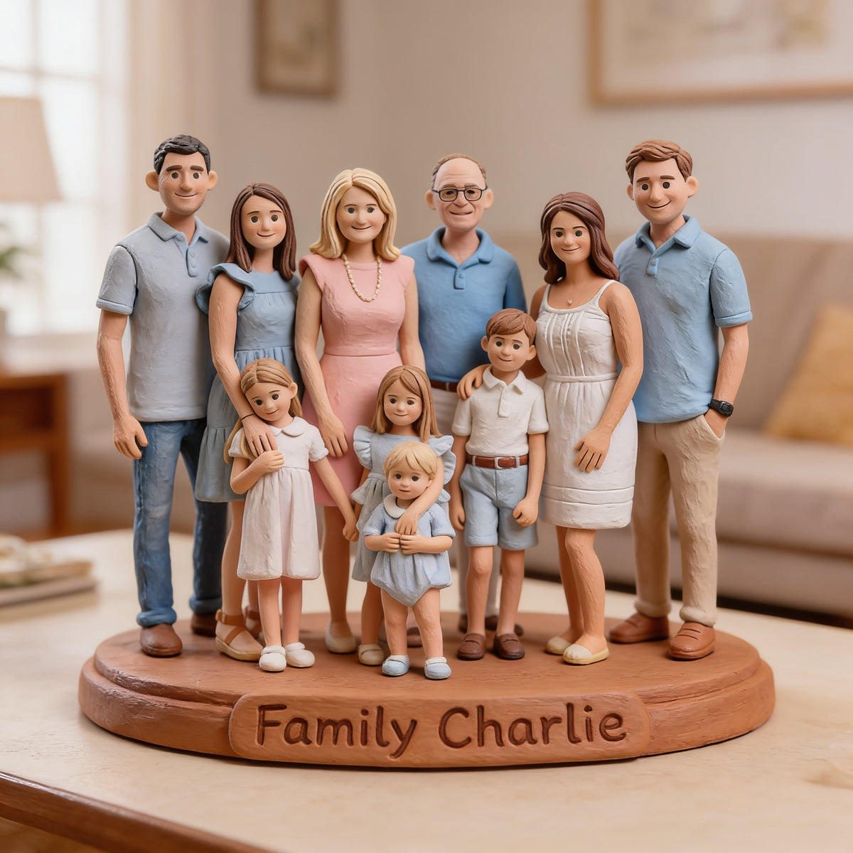 Personalized Big Family Custom Shaped Acrylic Plaque Home Keepsake