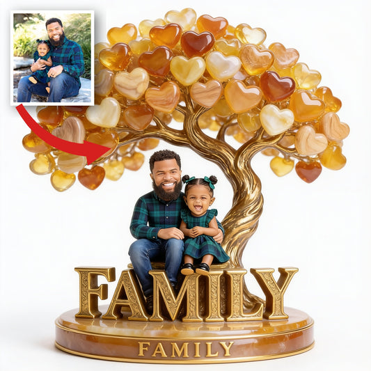 Plaque Acrylique Personnalisée pour Papa Célibataire - Souvenir Familial